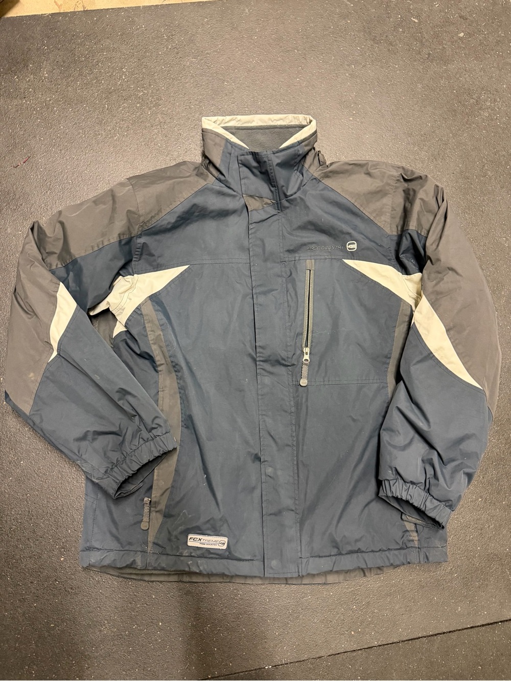 Men's Snowboarding Jacket - Navy & Gray